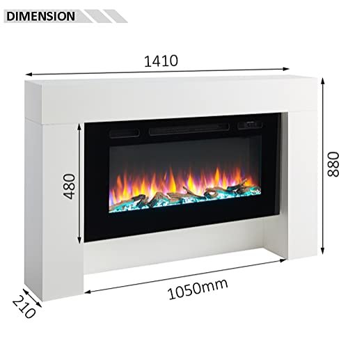 FLAMME Carmaux 55" / 141cm Freestanding Electric Fireplace - Image 4