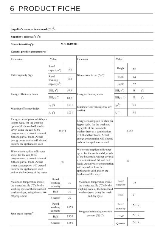 Midea Energy Saving Freestanding Washer Dryer - Image 3