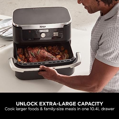 Ninja AF500UK Foodi FlexDrawer 10.4L Air Fryer - Black - Image 6