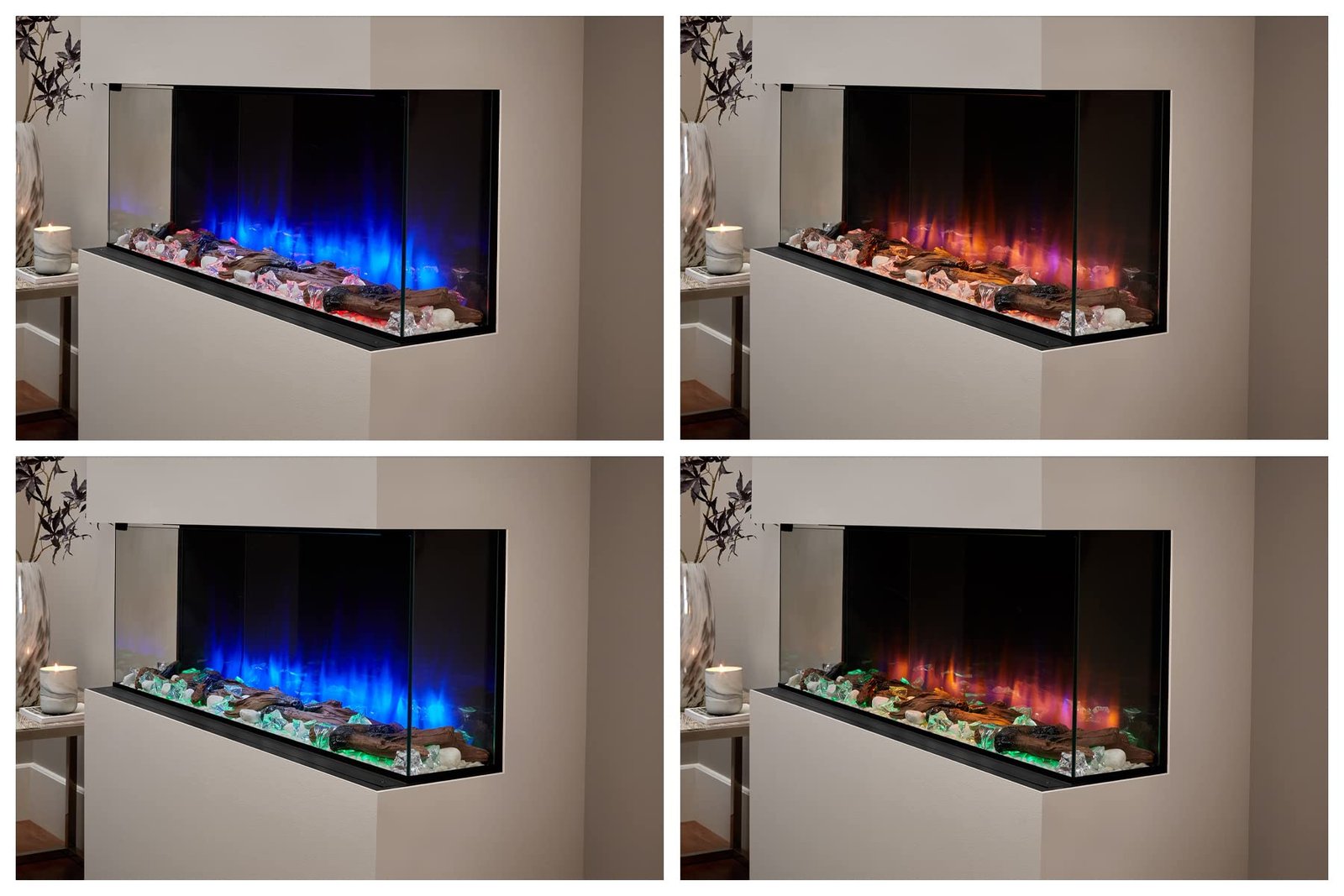 Endeavour Fires 48''/1230mm Rosedale 3D Media Wall Inset Electric Fireplace - Image 7