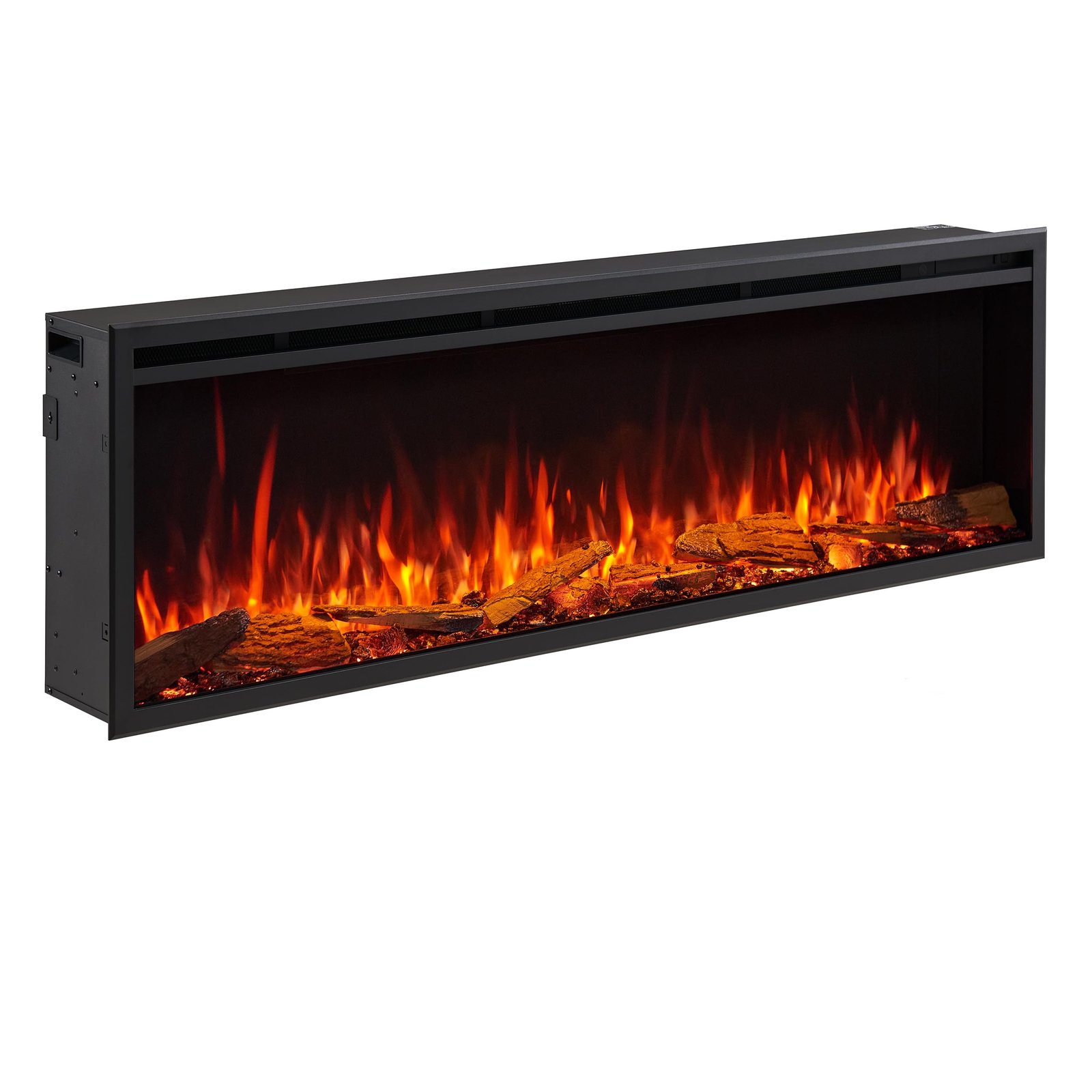 FLAMME 60"/152cm Castello Platinum Smart Inset Media Wall Electric Fireplace