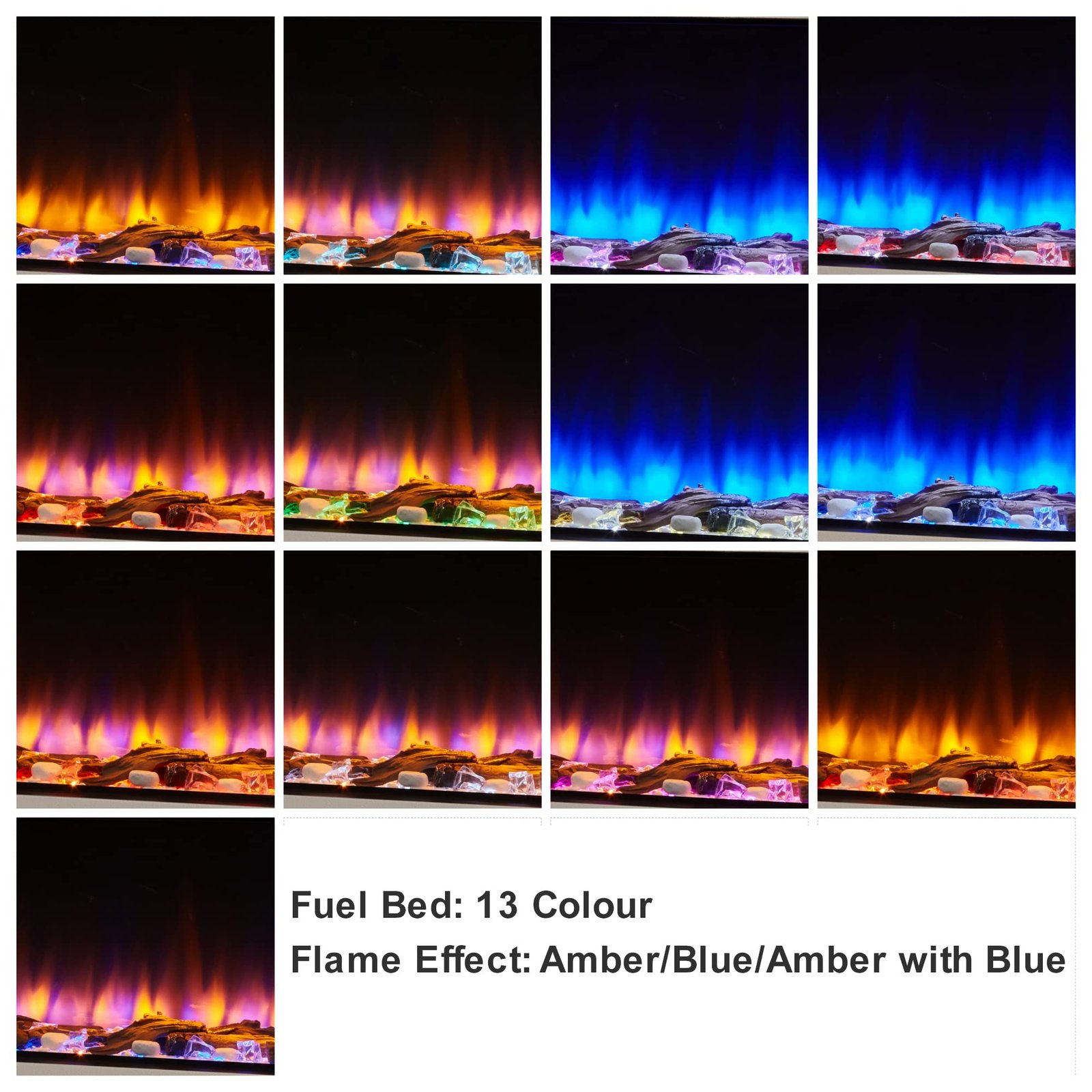 Endeavour Fires 48''/1230mm Rosedale 3D Media Wall Inset Electric Fireplace - Image 5