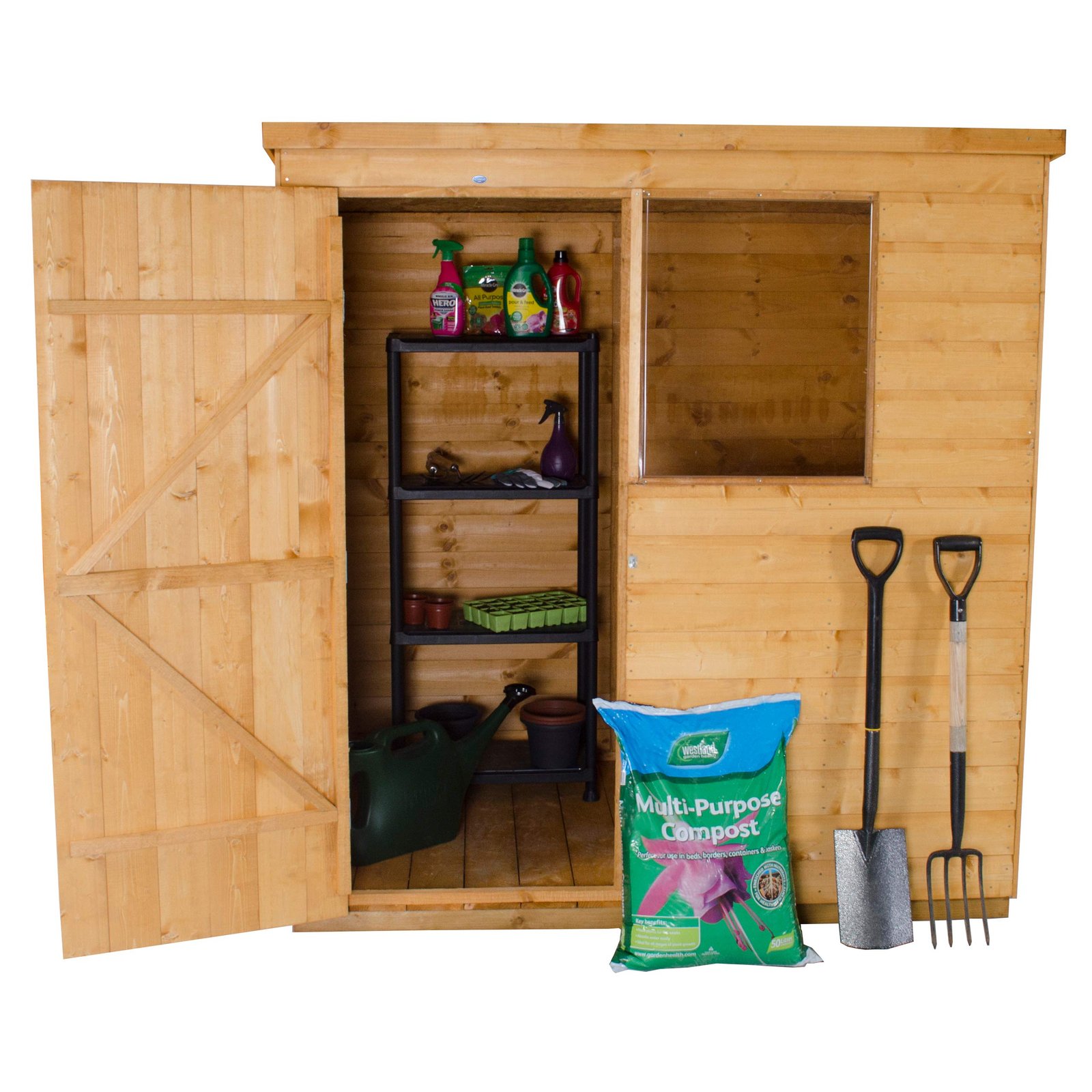 Forest Garden 6 x 4 Pent Shiplap Dip Treated - Image 6