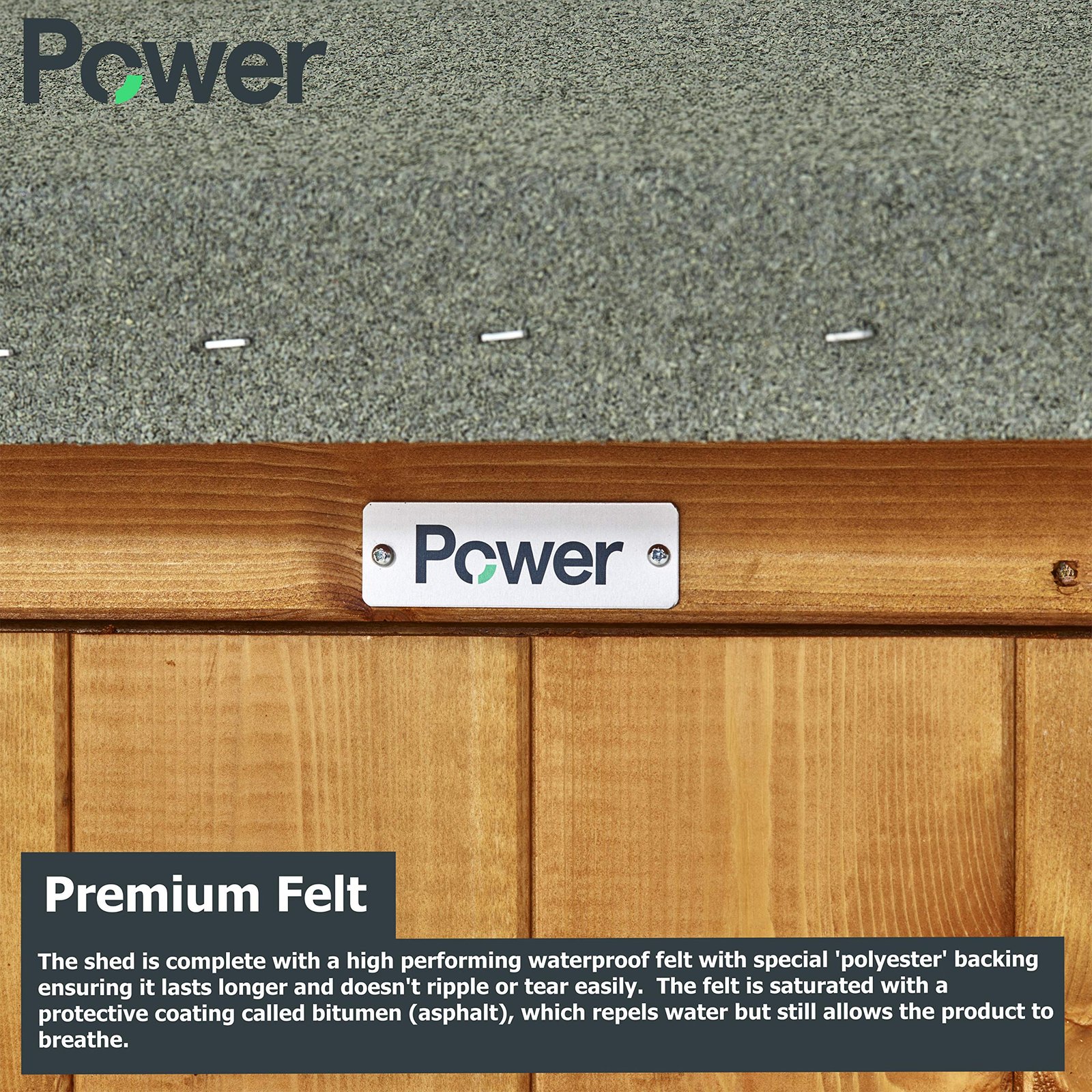 POWER High Grade Premium Pent Summer House Wooden Shed - Image 5